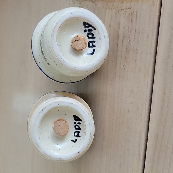 Lapid Pottery Israel Winky Eye Salt & Pepper Shakers - Picture 4 of 4